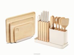 utensilios de cocina conjunto de preparación y tablas crema Caraway 8XDR229