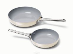 utensilios de cocina dúo de sartén crema Caraway 8XDR9