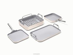 utensilios de cocina juego de cubiertos crema Caraway 8XDR49