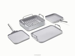 utensilios de cocina juego de cubiertos gris Caraway 8XDR51