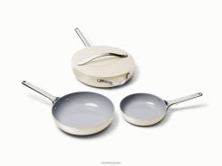 utensilios de cocina trío de sartén crema Caraway 8XDR1