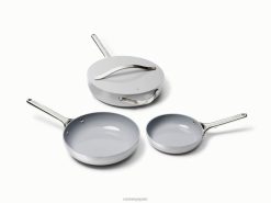 utensilios de cocina trío de sartén gris Caraway 8XDR3